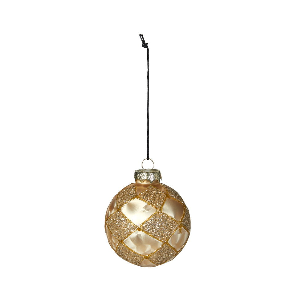 Speedtsberg - Julekugle - D 6cm - Glas - Guld/Champagne
