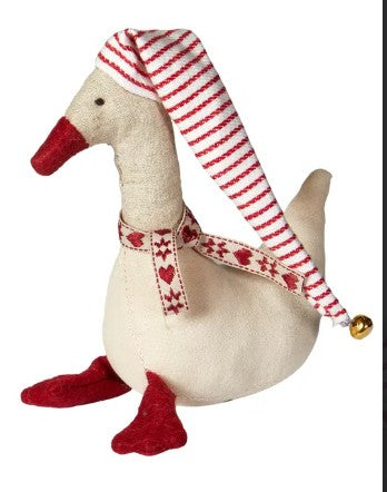 Speedtsberg - Gytha med tørklæde - Rød - Mønster/stribet