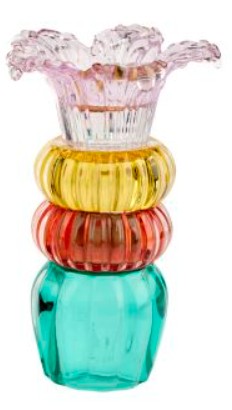 2HAVE - Lysestage - Palm - Multifarvet - 21 cm