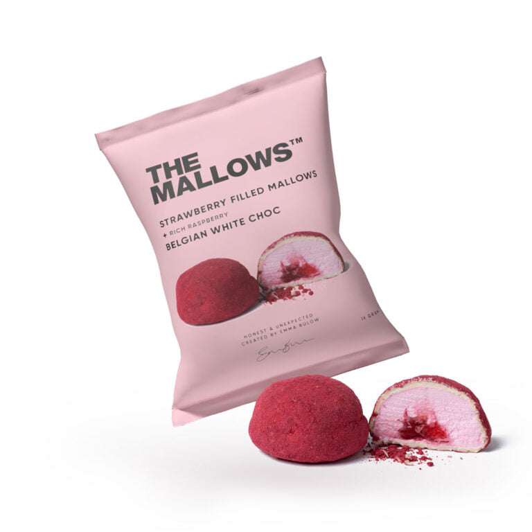 The Mallows - Strawberry Filled Mallows - Hindbær og belgisk hvid chokolade