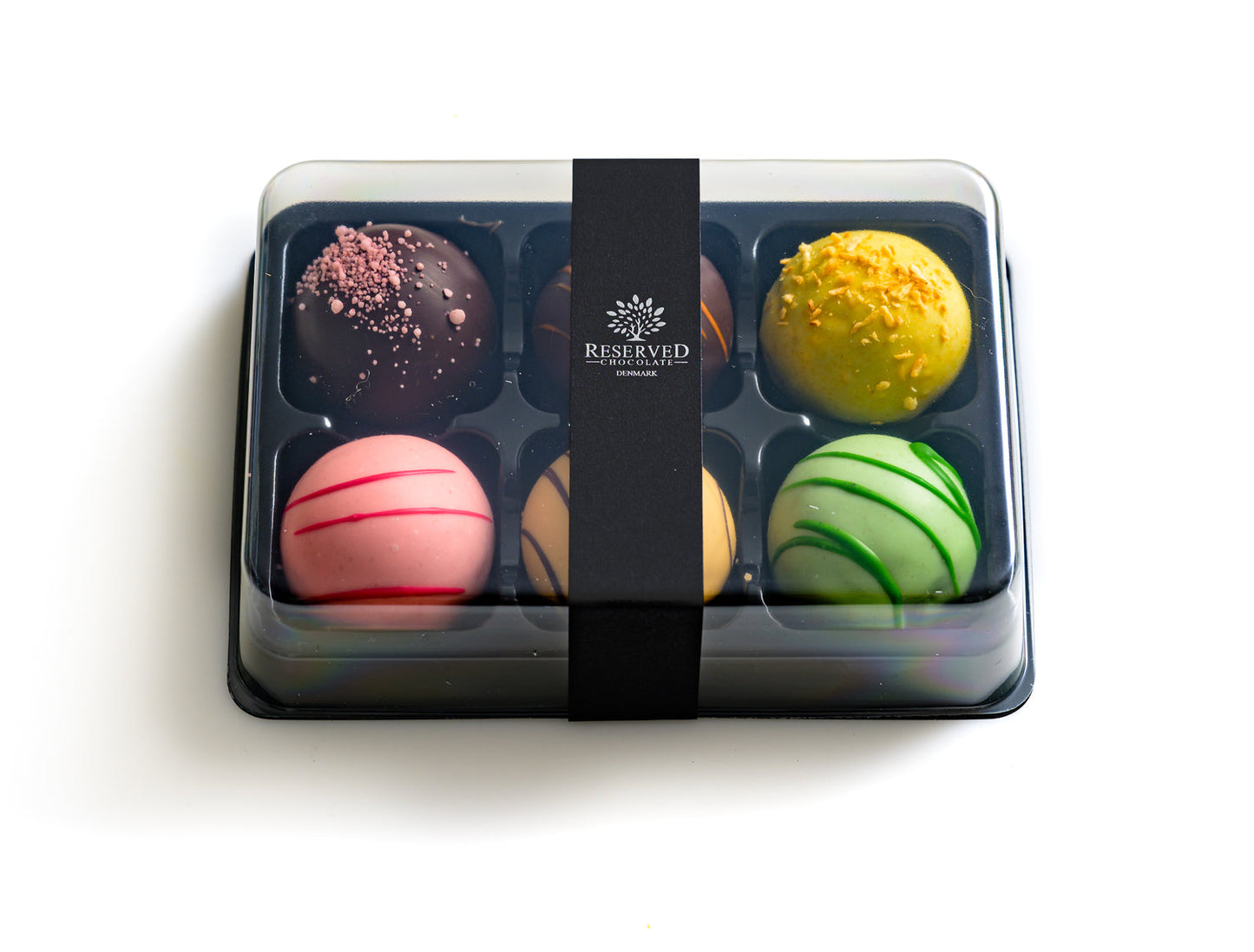 Reserved Chocolate - Luksus Trøffel Romkugler - Æske med 6 stk.
