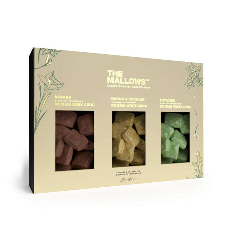 The Mallows - Gourmet gaveæske – Skumfiduser med chokolade