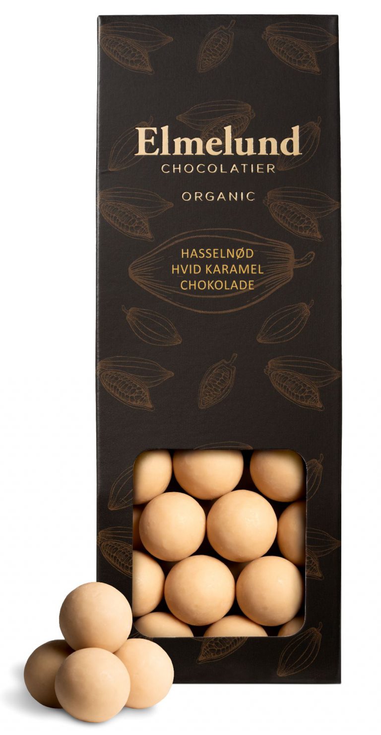 Elmelund Chokolade - Hasselnødder Hvid Karamel
