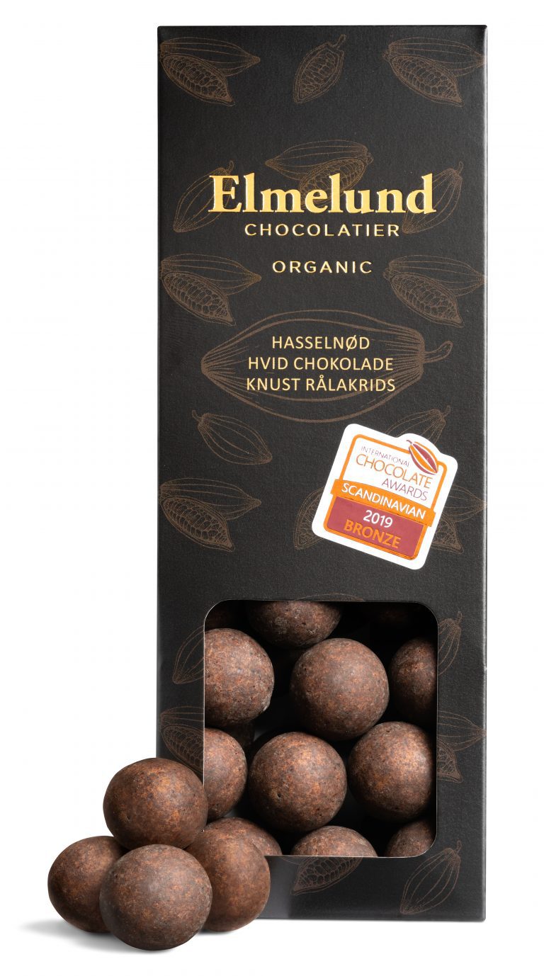 Elmelund Chokolade - Hasselnødder Knust Rålakrids