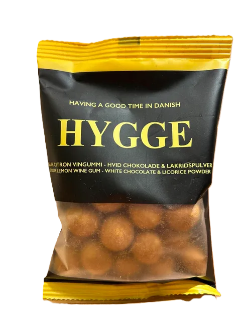 HYGGE - Vingummi - Sur Citron - Hvid Chokolade & Lakridspulver
