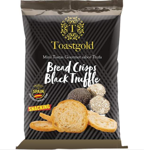 Mini Tostas Gourmet - Sort Trøffel - Brødchips
