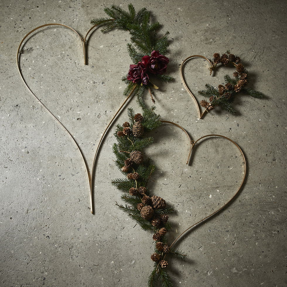 Speedtsberg - Dekorationshjerte - Guld - Lille/Stor