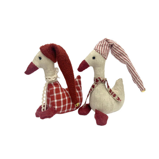 Speedtsberg - Gytha med tørklæde -  Rød - Rød/Stribet