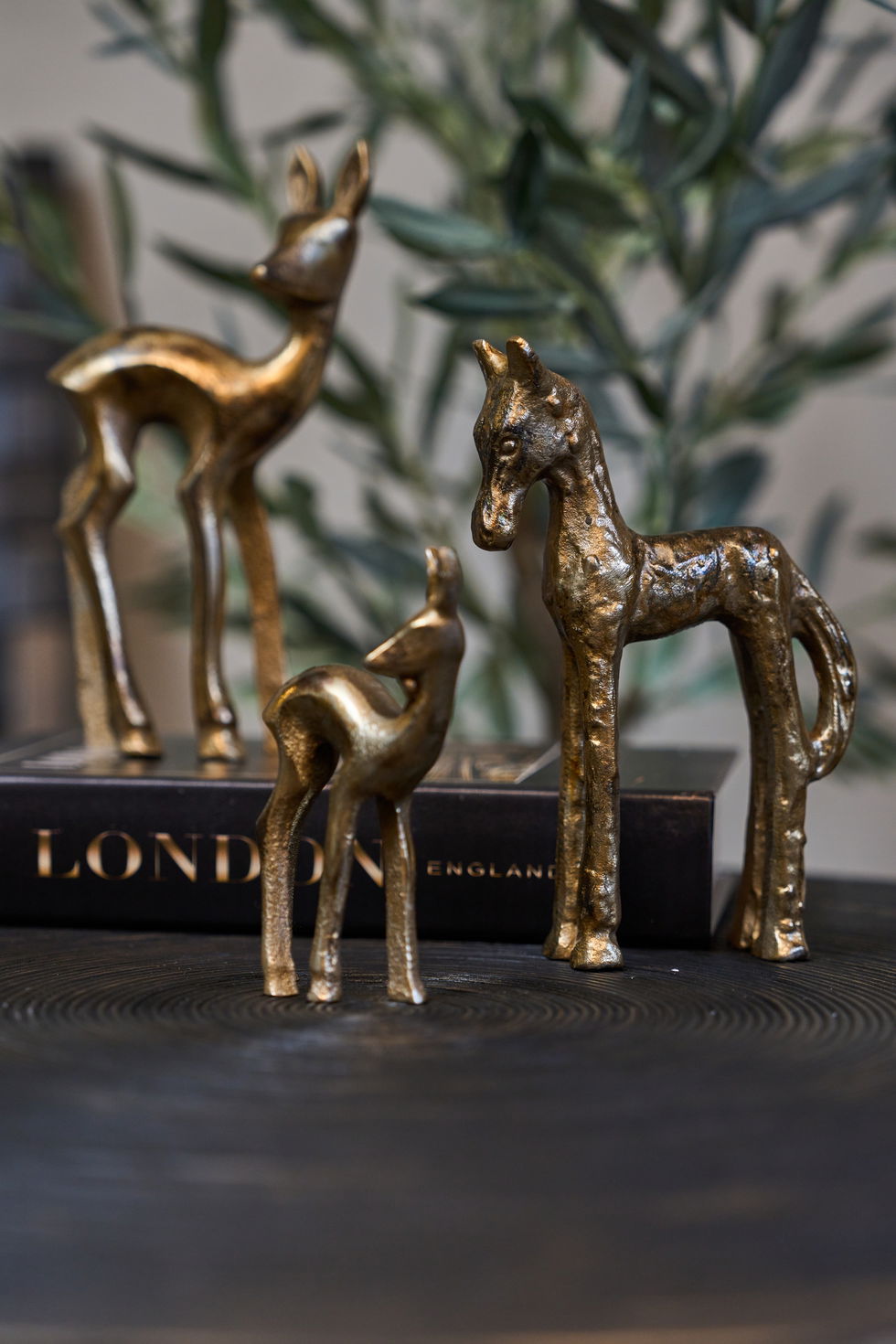 Speedtsberg - Rensdyr uden gevir -  i aluminium - Guld - Lille/Stor