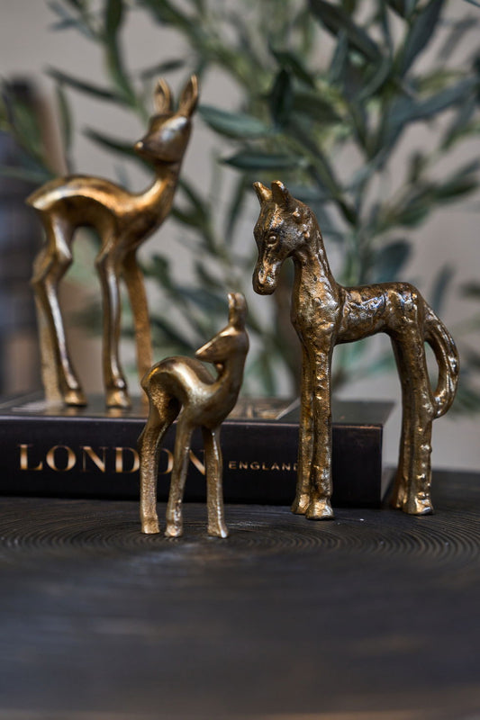 Speedtsberg - Rensdyr uden gevir -  i aluminium - Guld - Lille/Stor