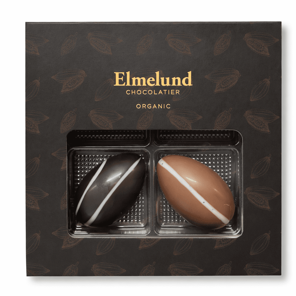 Elmelund Chokolade - Fyldte Påskeæg - Lakrids og Solbær