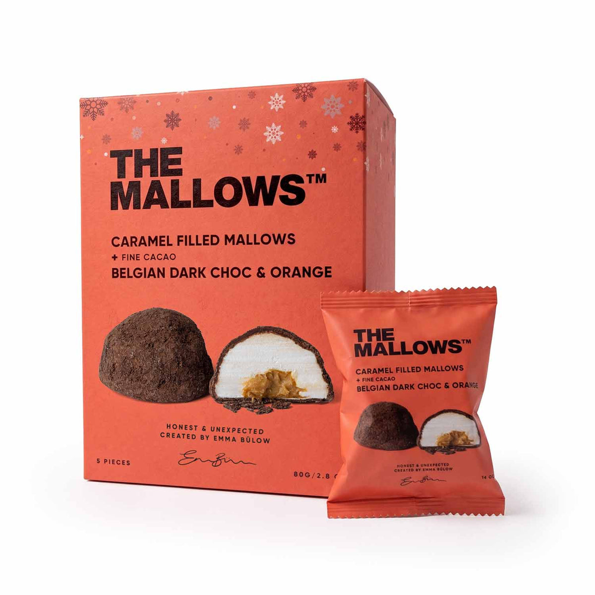 The Mallows - Caramel Filled Mallows - Mørk Chokolade & Orange