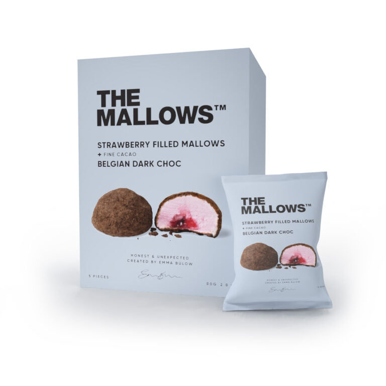 The Mallows - Strawberry Filled Mallows - Jordbær og Mørk Chokolade
