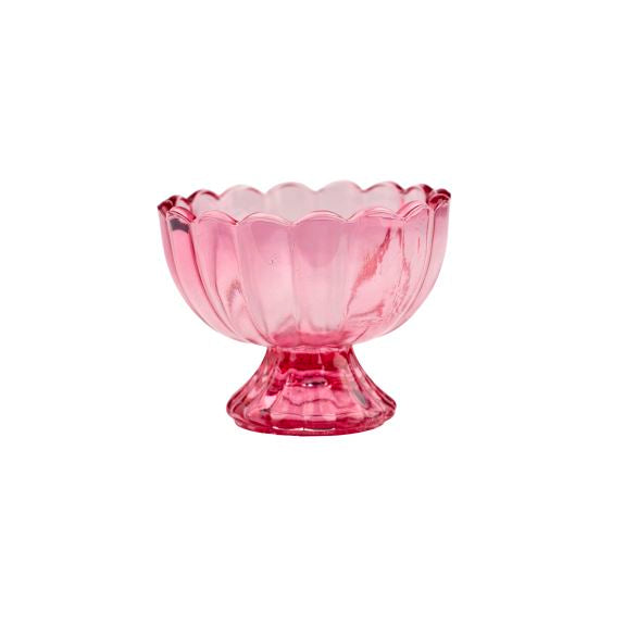 2HAVE - Skål/Fod - Glas - Rosa - 7x9 cm