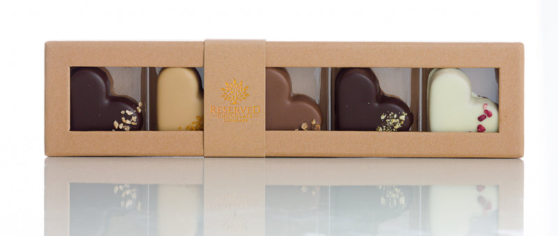 Reserved Chocolate - Marcipanhjerter 5 stk.