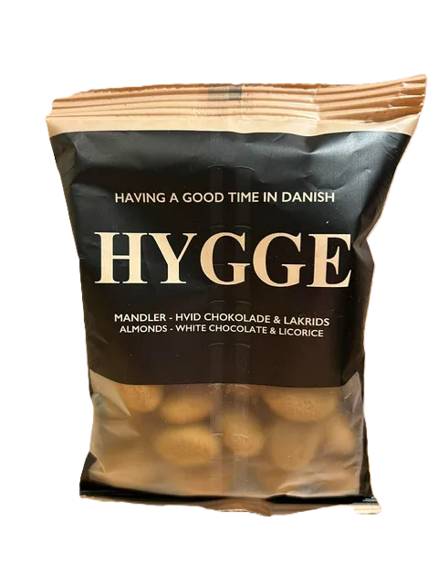 HYGGE - Mandler - Hvid Chokolade & Lakridspulver
