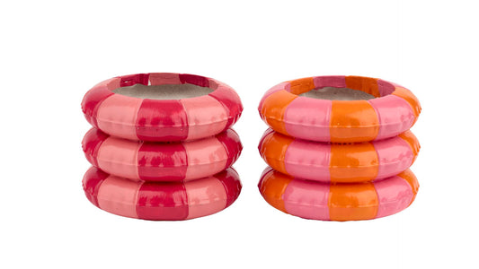 2HAVE - Pot Rings - Rød/Pink/Orange Poly