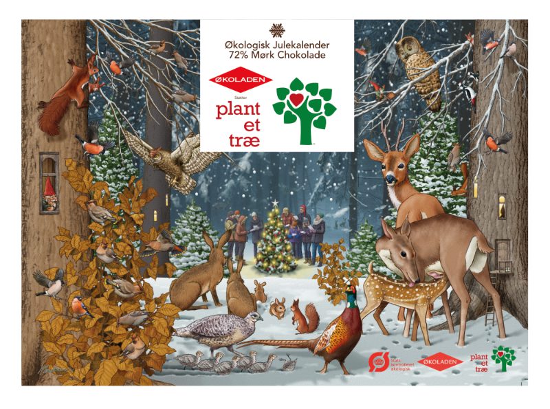 Elmelund Chokolade - Økologisk Chokolade - Julekalender - Mørk chokolade