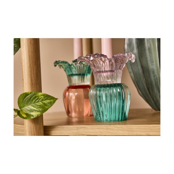 2HAVE - Lysestage - Palm - Multifarvet -  14 cm