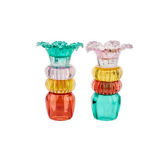 2HAVE - Lysestage - Palm - Multifarvet -  21  cm