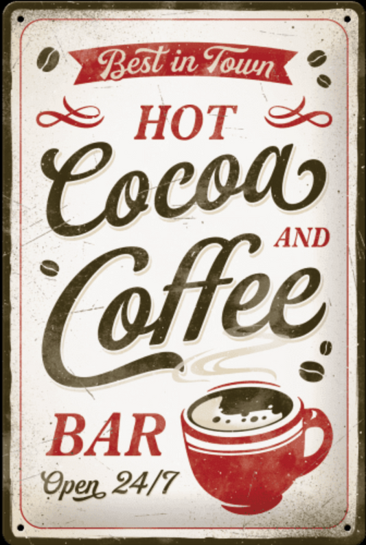Hoist Living - Skilt - Hot Cocoa & Coffee - 20×30cm