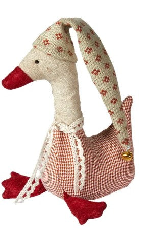 Speedtsberg - Gytha med tørklæde -  Rød - Mønster/stribet