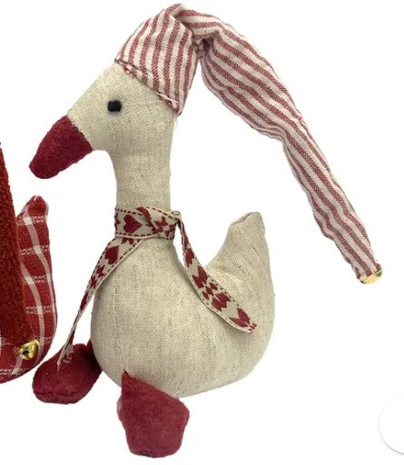 Speedtsberg - Gytha med tørklæde -  Rød - Rød/Stribet