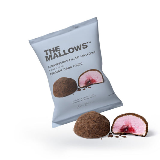 The Mallows - Strawberry Filled Mallows - Fin kakao og belgisk mørk chokolade