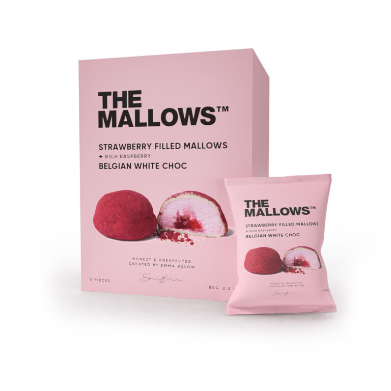 The Mallows - Strawberry Filled Mallows - Hindbær & Hvid Chokolade