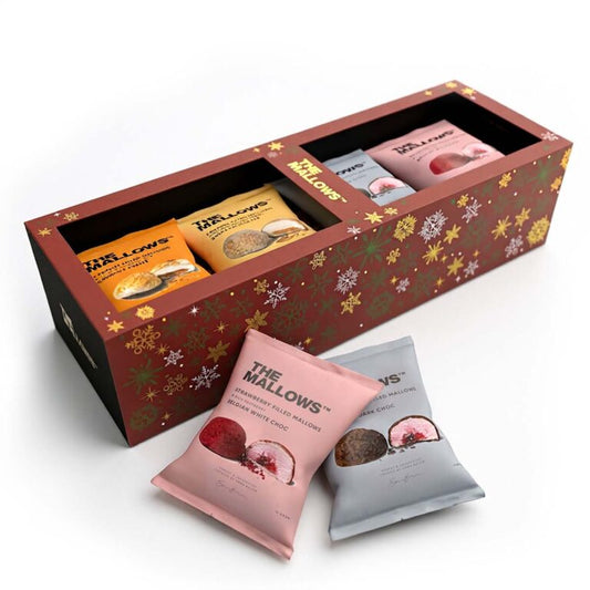 The Mallows - Gift Box - Winter Edition - Strawberry &amp; Caramel Filled Mallows