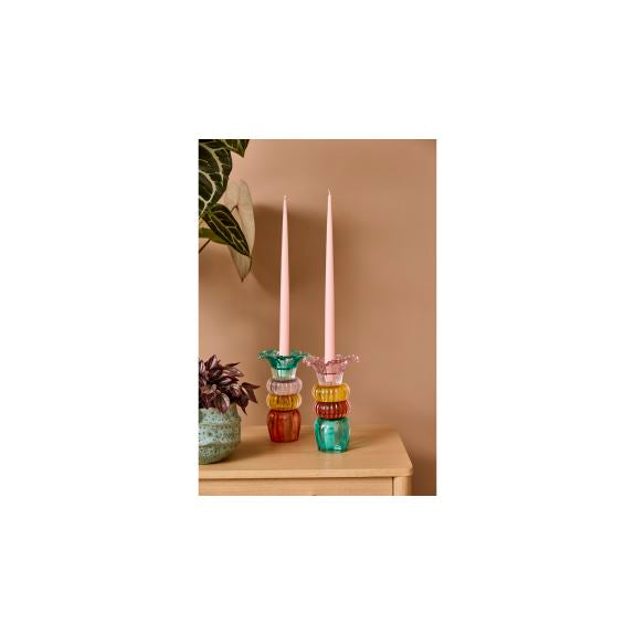 2HAVE - Lysestage - Palm - Multifarvet -  21  cm