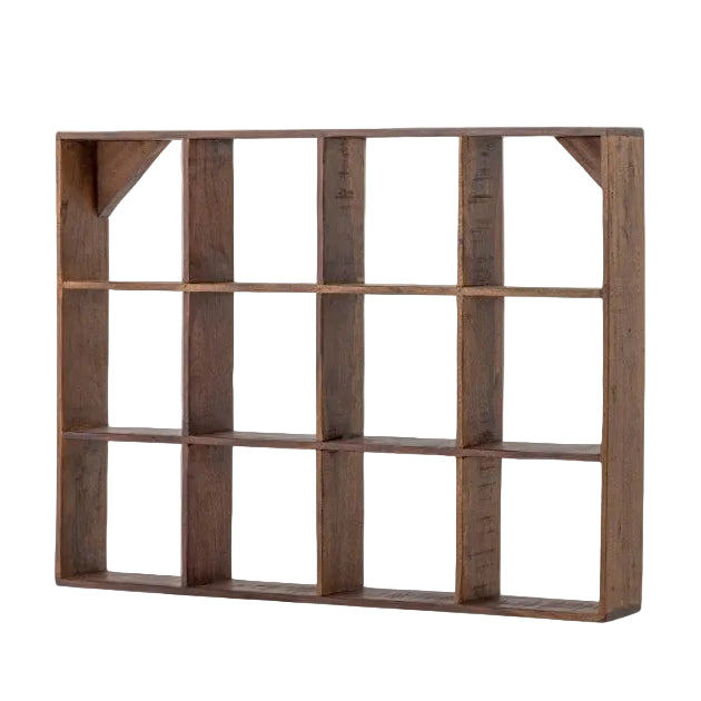Bloomingville - Tilo Hylde - Brun, Genanvendt Træ - 3x4 rum
