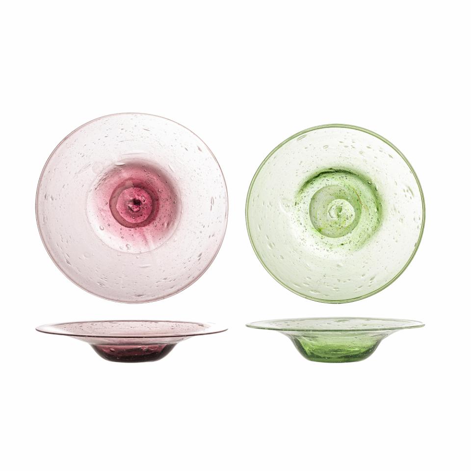 Bloomingville - Sunil Tallerken - Multifarvet, Glas