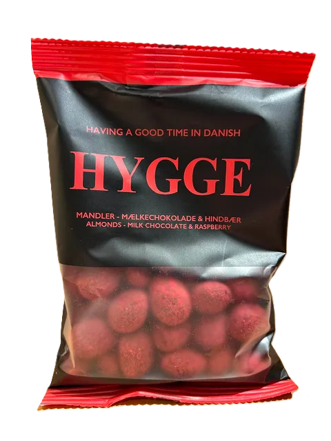 HYGGE - Mandler - Mælkechokolade & Hindbær